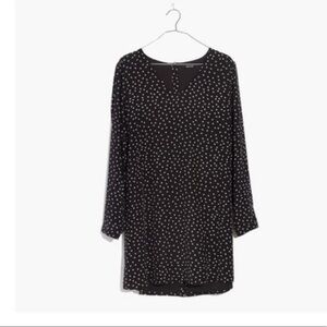 Madewell Silk Button Back Dress in Star Scatter S
